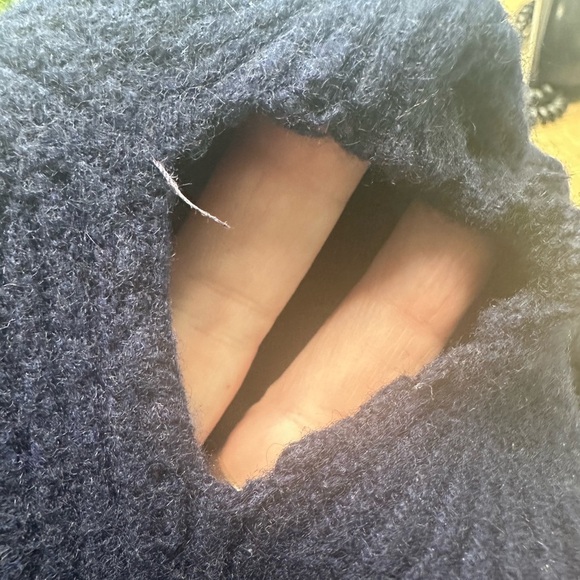 MCM Vtg Gleneagles Knitwear Co. 100% Cashmere Cardigan Navy Blue Scotland Rare - Picture 6 of 14